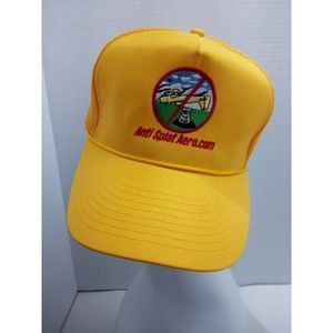 Anti Splat Aero LLC Logo Cap Hat Adult Truckers Snapback Meshback Yellow